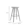 Chaise & Tabouret Miliboo Tabouret De Bar | Tabouret De Bar Scandinave Blanc Et Bois Clair 65 Cm Nordeco