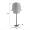 Luminaire Miliboo | Lampe Poser Design En Rabane Et M Tal Noir H52 Cm Jume