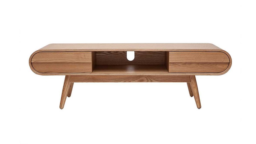 Rangement Miliboo Meuble Tv Design | Meuble Tv Scandinave En Bois Clair 2 Tiroirs L150 Cm Baltik