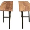 Table Miliboo | Tables Basses Gigognes 2 Plateaux En Bois Massif Et M Tal Noir Suzane