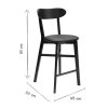 Chaise & Tabouret Miliboo Tabouret De Bar | Tabouret De Bar Vintage Noir H65 Cm Dove