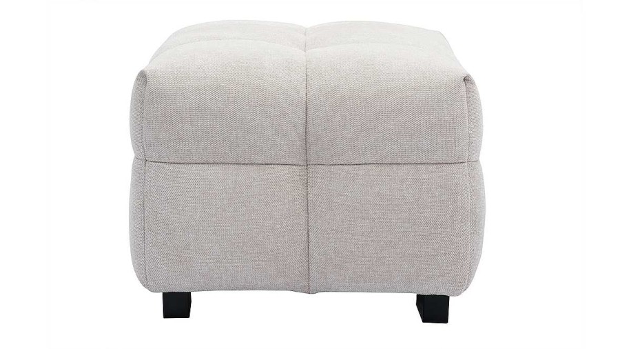 Canap & Fauteuil Miliboo | Pouf Repose-Pieds Design En Tissu Effet Velours Textur Beige Corto