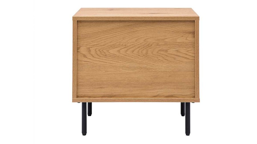 Chambre Miliboo | Table De Chevet Avec Rangements 2 Tiroirs Finition Bois Clair Ch Ne L50 Cm Aragon