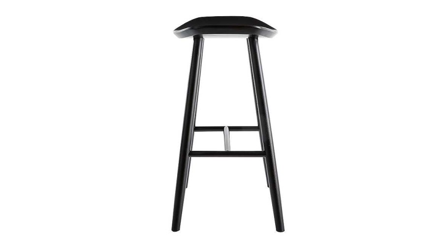 Chaise & Tabouret Miliboo Tabouret De Bar | Tabourets De Bar Noirs H65 Cm (Lot De 2) Demory