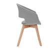 Chaise & Tabouret Miliboo Chaise Design | Chaise Scandinave Gris Et Bois Clair Massif Prisma