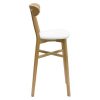 Chaise & Tabouret Miliboo Tabouret De Bar | Tabouret De Bar Vintage Bois Clair Et Blanc H75 Cm Dove