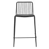 Chaise & Tabouret Miliboo Tabouret De Bar | Tabourets De Bar Design En M Tal Noir Avec Coussin 65 Cm (Lot De 2) Feeling