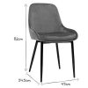 Chaise & Tabouret Miliboo Chaise Design | Chaises Design En Tissu Velours Rouge Tomette Et M Tal Noir (Lot De 2) Holo