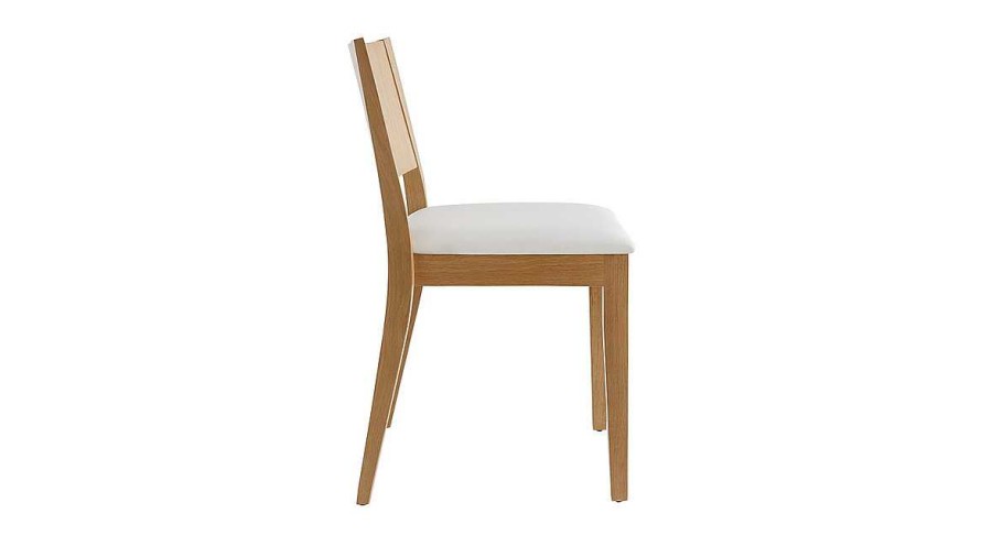 Chaise & Tabouret Miliboo Chaise Design | Chaises Scandinaves Empilables En Bois Clair Ch Ne Et Blanc (Lot De 2) Melvil