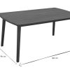 Jardin Miliboo | Table De Jardin Rectangulaire En Bois Massif L160 Cm Canopee