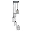 Luminaire Miliboo | Suspension Industrielle 5 Lampes Tag Es En M Tal Patin Effet Vieilli L30 Cm Loft