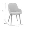 Chaise & Tabouret Miliboo Chaise Design | Fauteuils Scandinaves En Tissu Effet Velours Beige Et Bois Clair Massif (Lot De 2) Holo