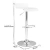 Chaise & Tabouret Miliboo Tabouret De Bar | Tabourets De Bar Design Bois Blanc Et Acier Chrom (Lot De 2) Surf V2