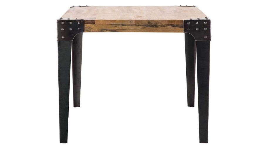 Table Miliboo Table Manger Fixe | Table Manger Industrielle Acier Et Bois Manguier Massif L160 Cm Madison