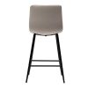 Chaise & Tabouret Miliboo Tabouret De Bar | Tabourets De Bar Design En Velours Taupe H65 Cm (Lot De 2) Maxwell