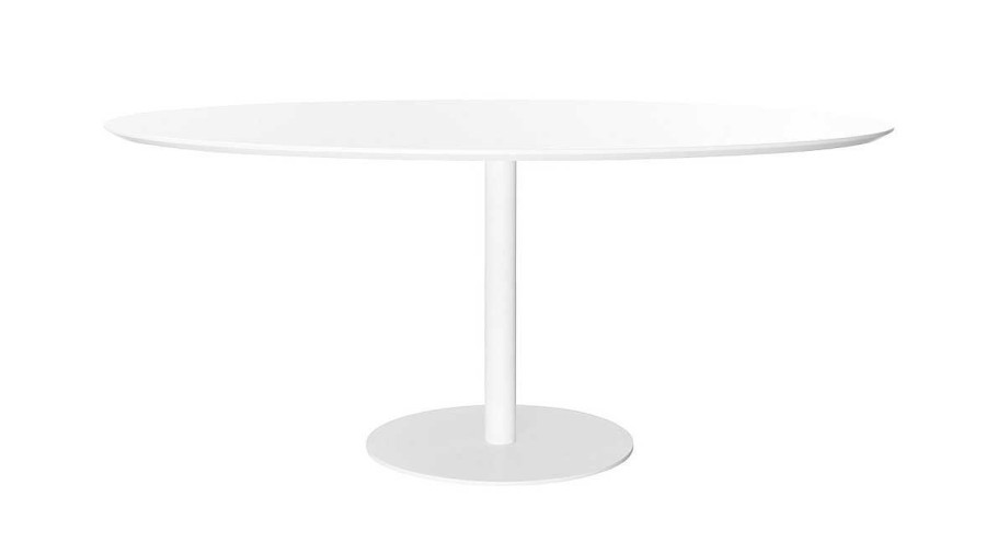 Table Miliboo Table Manger Fixe | Table Manger Design Blanche Ovale L169 Cm Halia