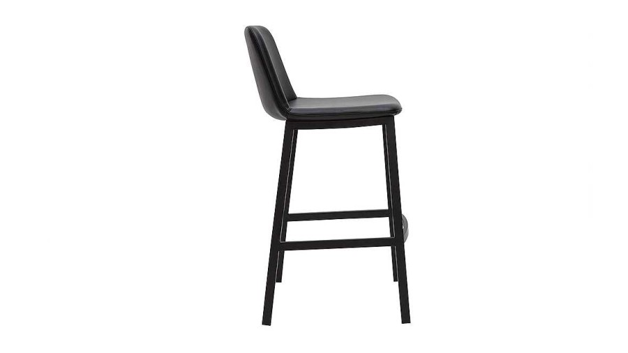 Chaise & Tabouret Miliboo Tabouret De Bar | Tabourets De Bar Design Noirs H75 Cm (Lot De 2) Arsene