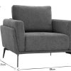 Canap & Fauteuil Miliboo Fauteuil Design | Fauteuil Design En Tissu Effet Velours Textur Gris Et M Tal Noir Mosco