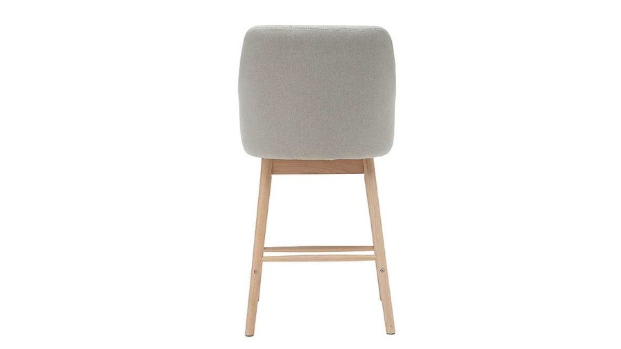 Chaise & Tabouret Miliboo Tabouret De Bar | Tabourets De Bar Scandinaves Gris Clair Et Bois H65 Cm (Lot De 2) Baltik