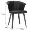 Chaise & Tabouret Miliboo Chaise Design | Chaises Design Noir Et Bois Fonc Noyer (Lot De 2 ) Albin