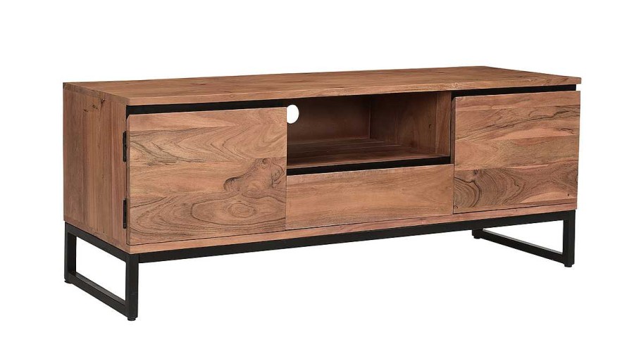 Rangement Miliboo Meuble Tv Design | Meuble Tv En Bois Massif L135 Cm Hoorn