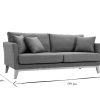 Canap & Fauteuil Miliboo Canap Design | Canap Scandinave D Houssable 3 Places En Tissu Vert De Gris Et Bois Clair Oslo