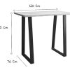 Table Miliboo | Table De Bar En Bois Manguier Massif Et M Tal Noir L120 Cm Vijay