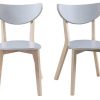 Chaise & Tabouret Miliboo Chaise Design | Chaises Scandinaves Gris Et Bois Clair (Lot De 2) Leena