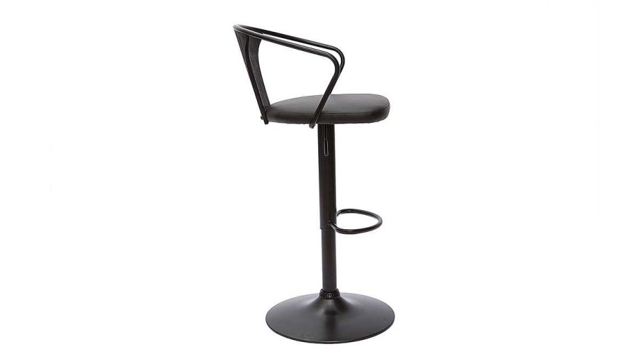 Chaise & Tabouret Miliboo Tabouret De Bar | Tabouret De Bar Industriel R Glable Noir Beckett