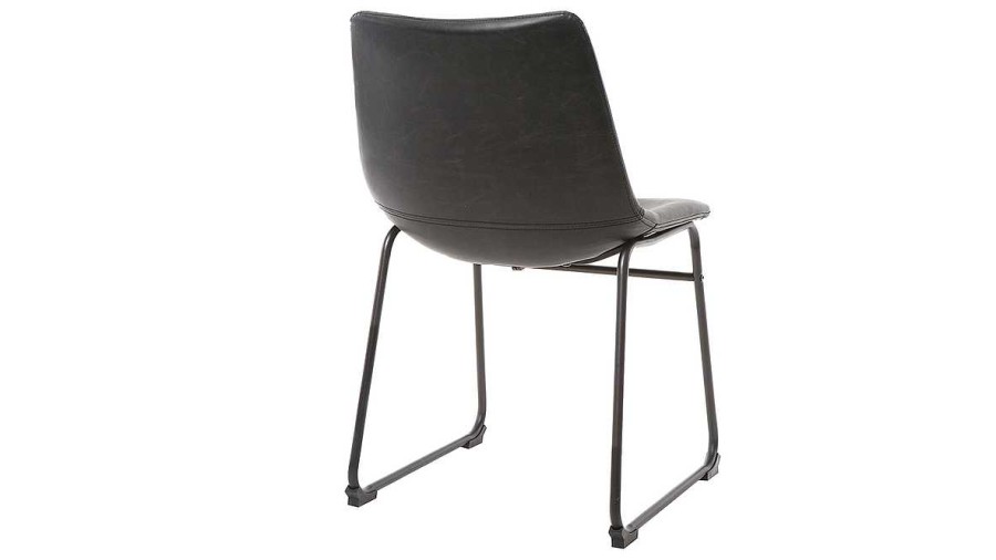 Chaise & Tabouret Miliboo Chaise Design | Chaises Industrielles Noires (Lot De 2) New Rock