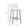 Chaise & Tabouret Miliboo Tabouret De Bar | Tabourets De Bar Design Bois Et Gris Clair H65 Cm (Lot De 2) New Surf