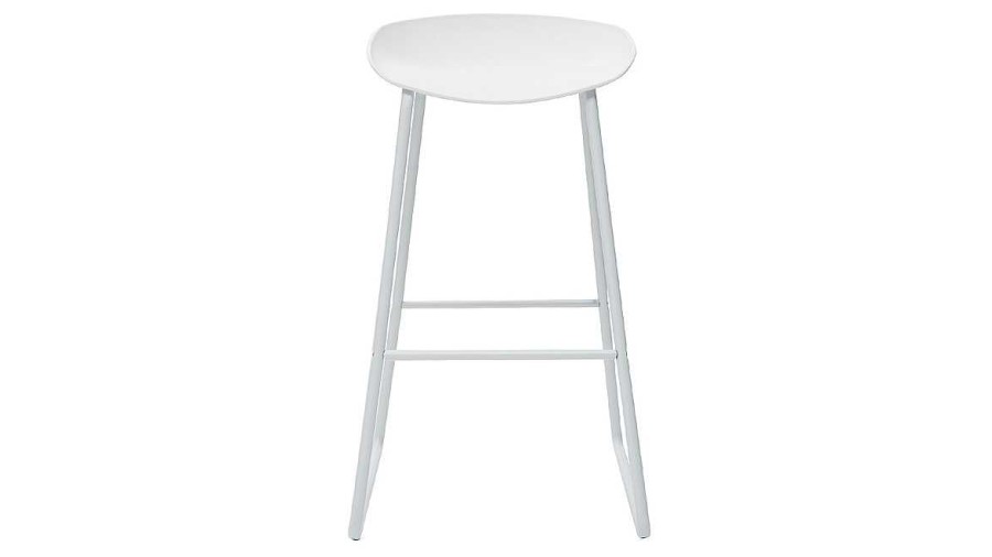 Chaise & Tabouret Miliboo Tabouret De Bar | Tabourets De Bar Design Blancs H75 Cm (Lot De 2) Pebble