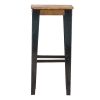 Chaise & Tabouret Miliboo Tabouret De Bar | Tabouret De Bar Industriel Acier Et Bois Manguier Massif H75 Cm Madison