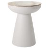 Table Miliboo | Table D'Appoint Ronde Design Avec Rangement En M Tal Gr Ge Et Bois Manguier Massif H52 Cm Tam