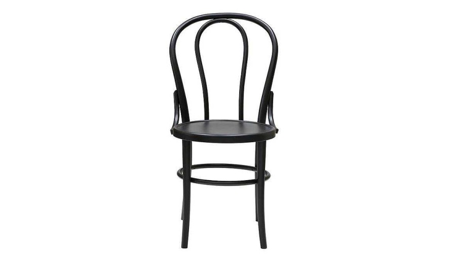 Chaise & Tabouret Miliboo Chaise Design | Chaises Bistrot Bois Massif Noir (Lot De 2) Prune