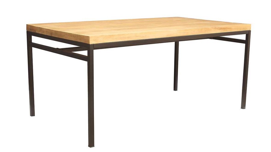 Table Miliboo Table Manger Fixe | Table Manger Industrielle Bois Manguier Massif Et M Tal L160 Cm Ypster