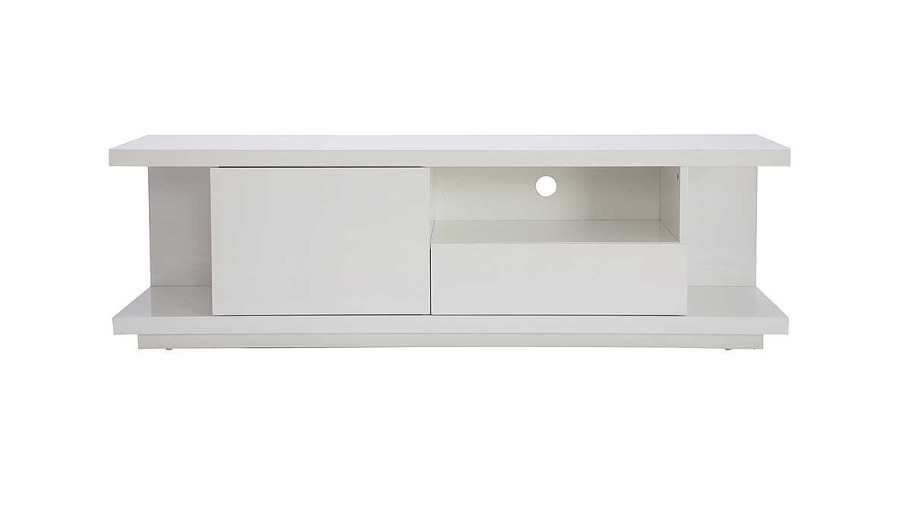 Rangement Miliboo Meuble Tv Design | Meuble Tv Design Blanc Laqu Brillant L150 Cm Kary