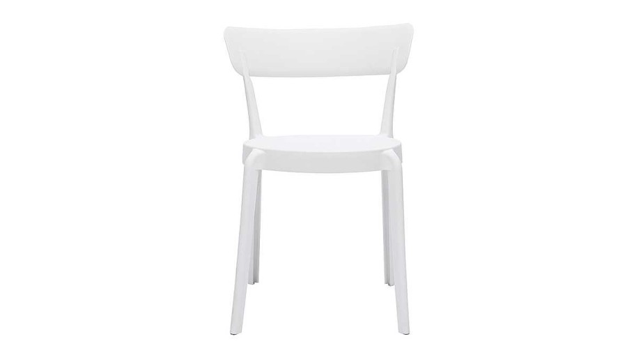 Jardin Miliboo | Chaises Design Blanches Empilables Int Rieur - Ext Rieur (Lot De 2) Rios