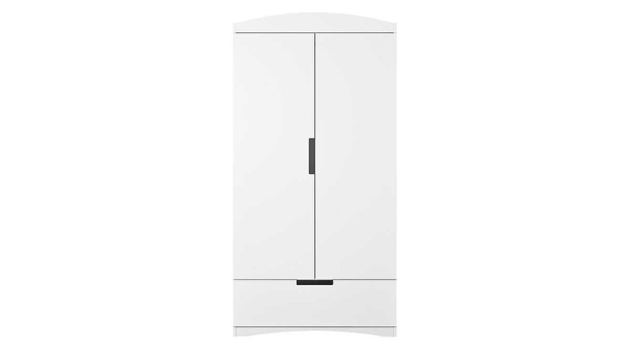 Chambre Miliboo | Armoire Avec Penderie Et Tag Res Finition Blanc Mat L90 Cm Antonin