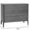 Rangement Miliboo | Commode En Bois Fonc Noyer 3 Tiroirs L90 Cm Benja