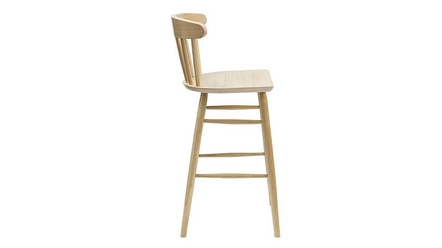 Chaise & Tabouret Miliboo Tabouret De Bar | Tabouret De Bar Barreaux Bois Ch Ne H65 Cm Daria