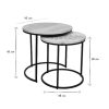 Table Miliboo | Tables Basses Gigognes Rondes Bois Manguier Massif Et M Tal Noir (Lot De 2) Together