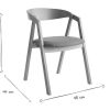 Chaise & Tabouret Miliboo Chaise Design | Chaises Scandinaves Empilables En Bois Clair Ch Ne Massif Et Tissu Gris (Lot De 2) Lova