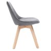 Chaise & Tabouret Miliboo Chaise Design | Chaises Scandinaves En Tissu Gris Fonc Et Bois Clair (Lot De 2) Matilde