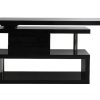 Bureau Miliboo Bureau Design | Bureau Modulable Design Avec Rangements 2 Tiroirs Noir Laqu L140-218 Cm Max