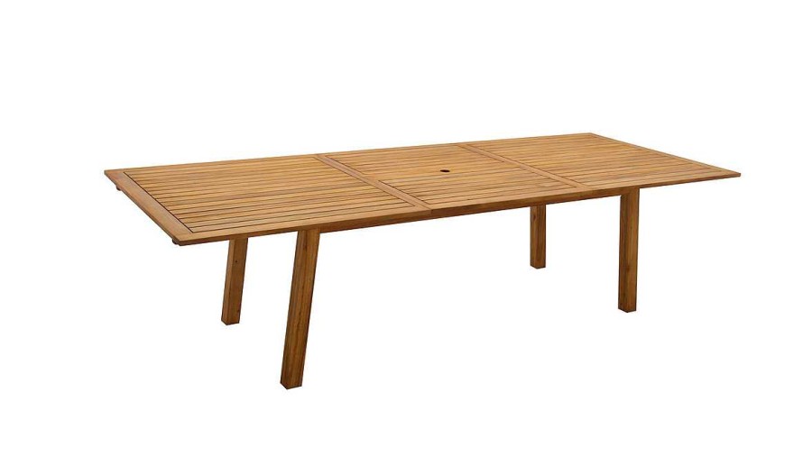 Jardin Miliboo | Table De Jardin Extensible Rallonges Int Gr Es En Bois Massif L210-300 Cm Mayel