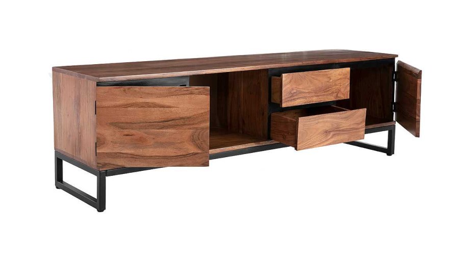 Rangement Miliboo Meuble Tv Design | Meuble Tv En Bois Massif L160 Cm Hoorn