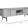 Rangement Miliboo Meuble Tv Design | Meuble Tv Avec Rangements En Bois Massif Et M Tal Noir L160 Cm Napoli