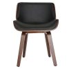 Chaise & Tabouret Miliboo Chaise Design | Chaise Design Noir Et Bois Fonc Rubbens