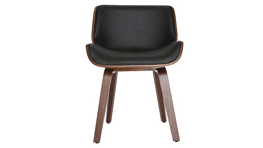 Chaise & Tabouret Miliboo Chaise Design | Chaise Design Noir Et Bois Fonc Rubbens